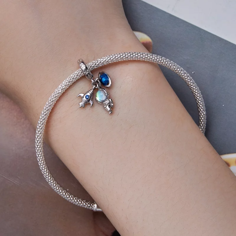 (image pour) Pendentif astronaute style Pandora - BSC791 - Afficher 5