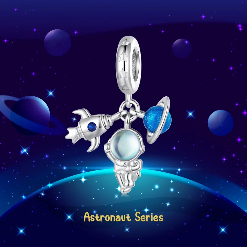 (image pour) Pendentif astronaute style Pandora - BSC791 - Afficher 6