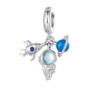 (image pour) Pendentif astronaute style Pandora - BSC791
