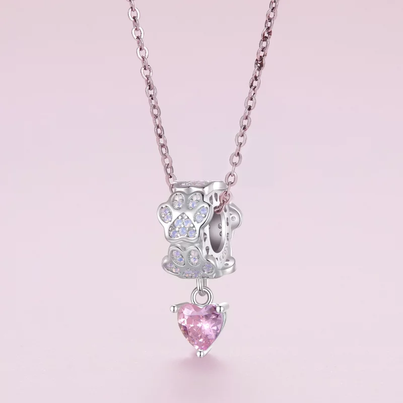 (image pour) Pendentif à breloque en forme de patte dans le style Pandora - SCC2577 - Afficher 3