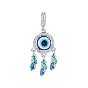 (image pour) Pendentif à breloque style Pandora avec œil du diable - BSC785