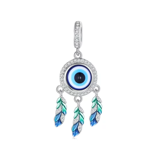 (image pour) Pendentif à breloque style Pandora avec œil du diable - BSC785