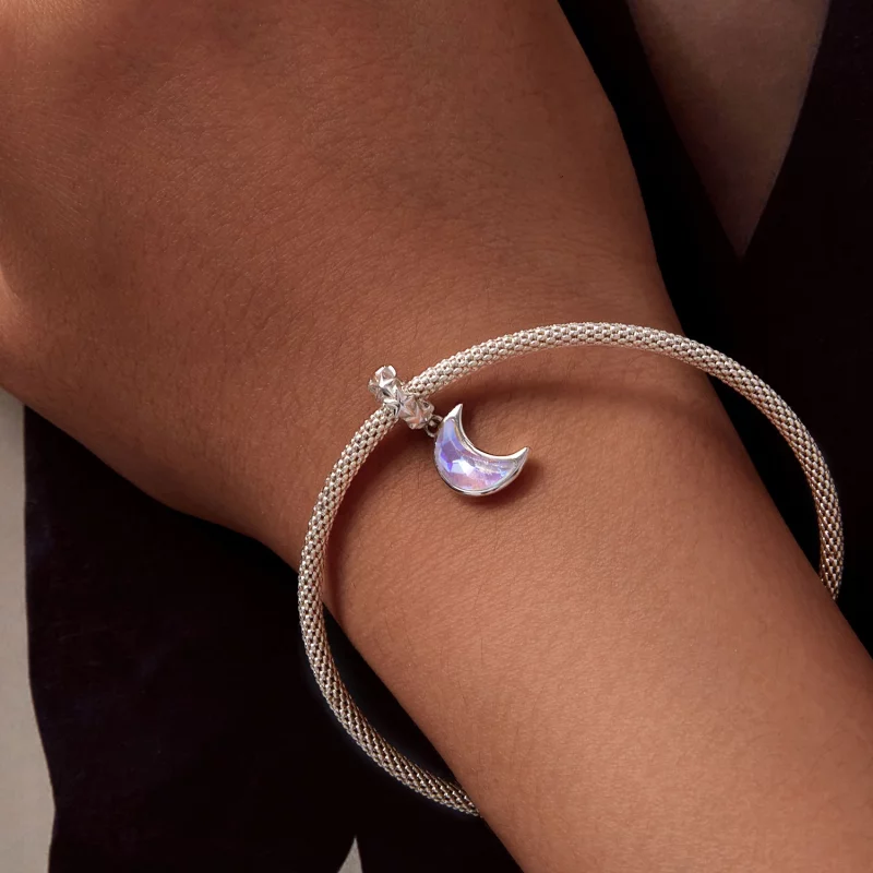 (image pour) Pendentif à breloque style Pandora - Lune scintillante - SCC2623 - Afficher 6