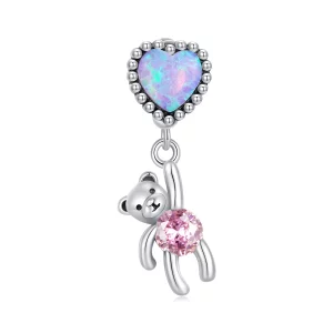 (image pour) Pendentif à breloques de style Pandora - Ours suspendu - SCC2591