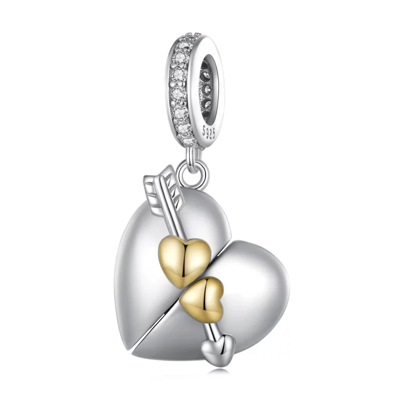 (image pour) Pendentif charm en forme de cœur ouvrable de style Pandora - BSC804 - Afficher 2