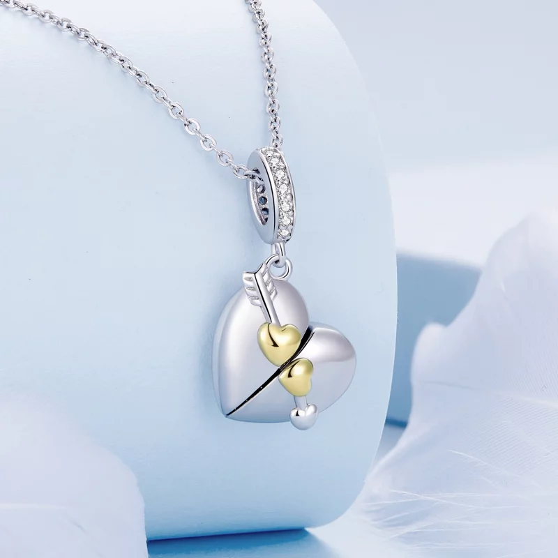 (image pour) Pendentif charm en forme de cœur ouvrable de style Pandora - BSC804 - Afficher 4
