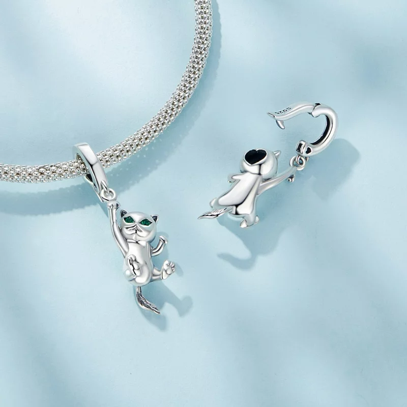 (image pour) Pendentif chat Pandora Style - SCC2572 - Afficher 5