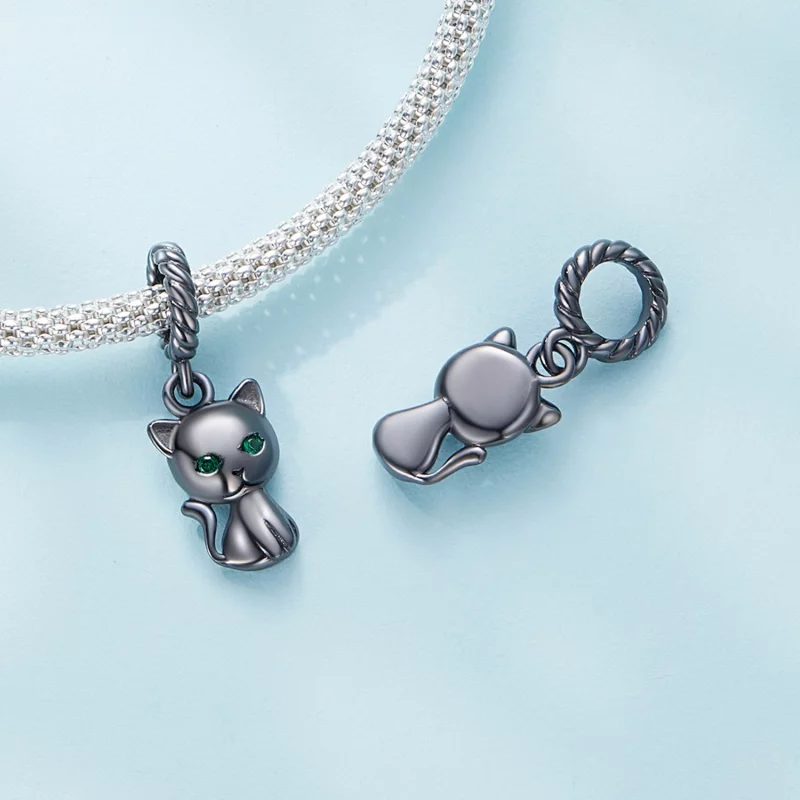 (image pour) Pendentif Chat Style Pandora - SCX122-D - Afficher 4