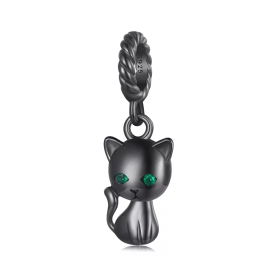 (image pour) Pendentif Chat Style Pandora - SCX122-D
