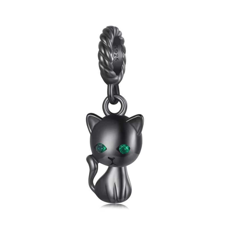 (image pour) Pendentif Chat Style Pandora - SCX122-D