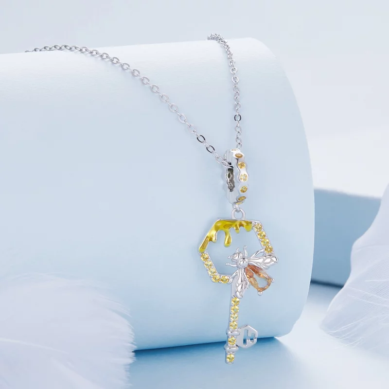 (image pour) Pendentif Clé Ruche de Style Pandora - BSC822 - Afficher 2