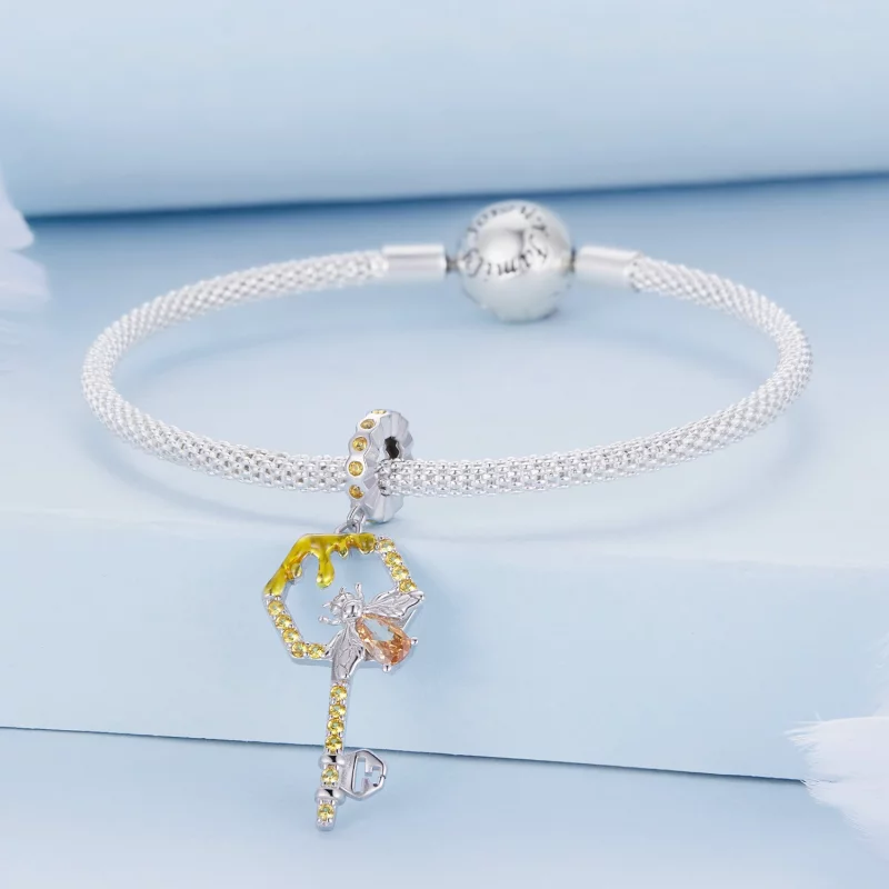 (image pour) Pendentif Clé Ruche de Style Pandora - BSC822 - Afficher 3