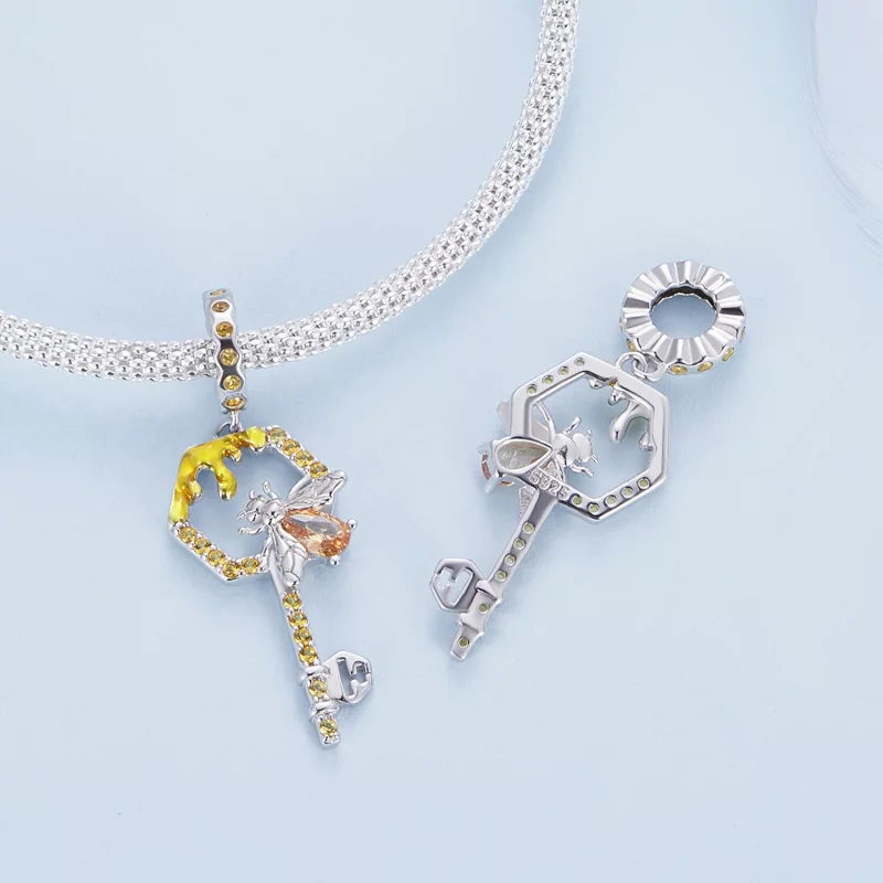 (image pour) Pendentif Clé Ruche de Style Pandora - BSC822 - Afficher 4