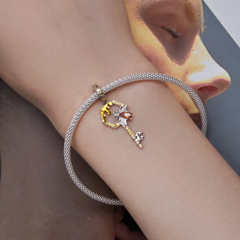 (image pour) Pendentif Clé Ruche de Style Pandora - BSC822 - Afficher 5