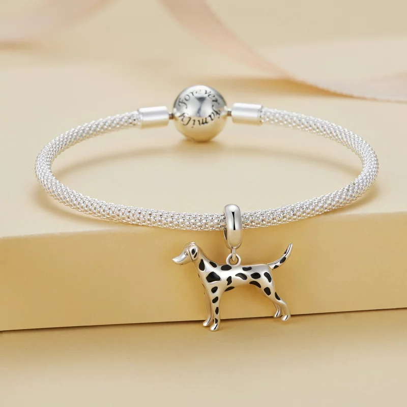 (image pour) Pendentif Dalmatien de style Pandora - BSC798 - Afficher 2