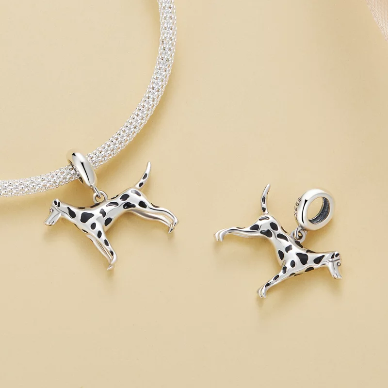 (image pour) Pendentif Dalmatien de style Pandora - BSC798 - Afficher 4