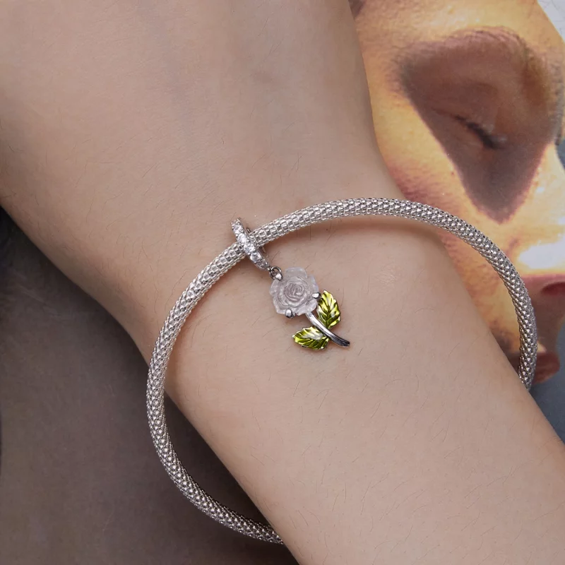 (image pour) Pendentif en cristal style Pandora avec une rose - BSC824 - Afficher 6