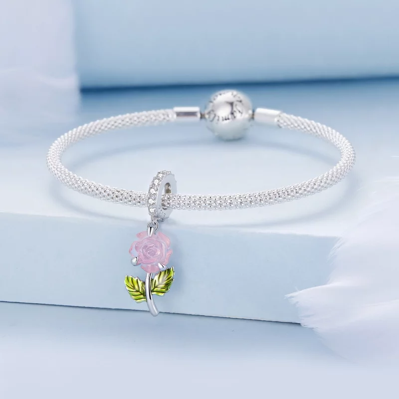 (image pour) Pendentif en cristal style Pandora avec une rose - BSC824 - Afficher 7