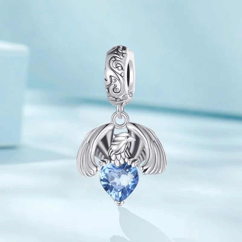 (image pour) Pendentif en forme d'aigle blanc de style Pandora - SCC2636 - Afficher 2