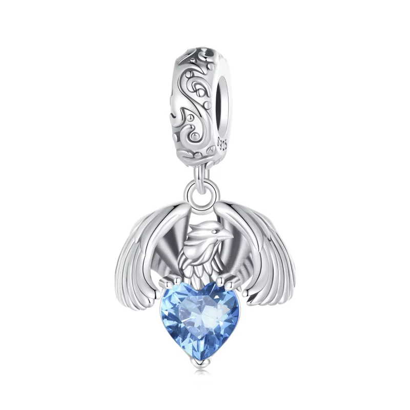 (image pour) Pendentif en forme d'aigle blanc de style Pandora - SCC2636