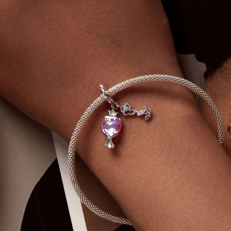 (image pour) Pendentif en forme de bonbon rose style Pandora - SCC2640 - Afficher 5
