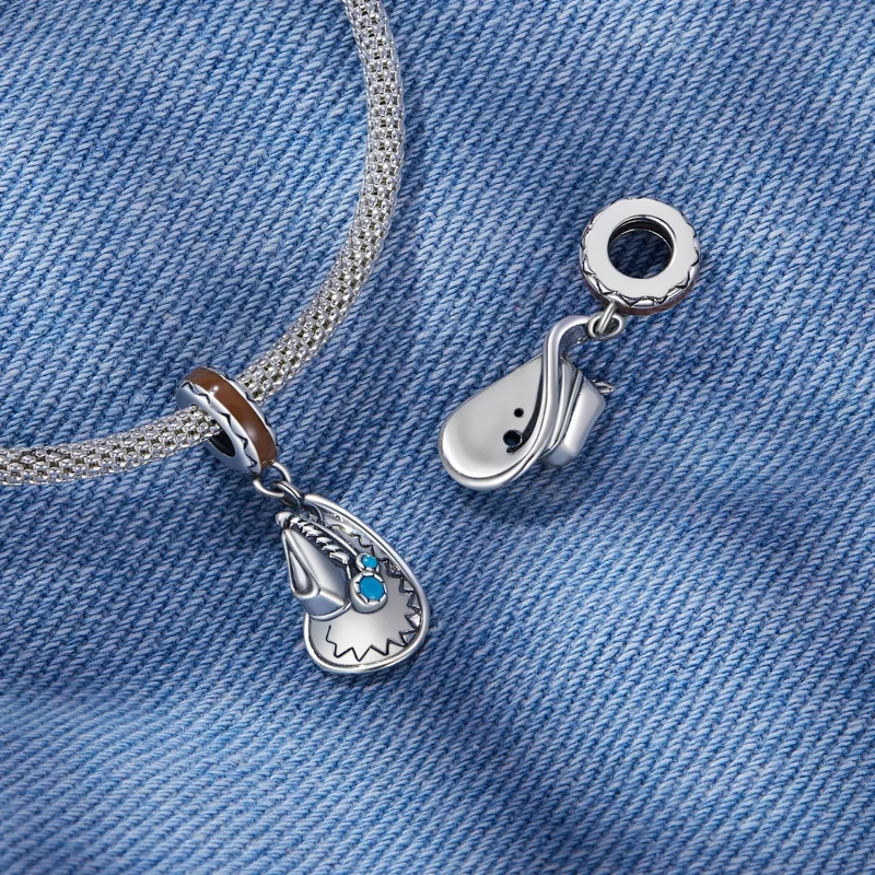 (image pour) Pendentif en forme de chapeau de cow-boy style Pandora - SCC2565 - Afficher 4