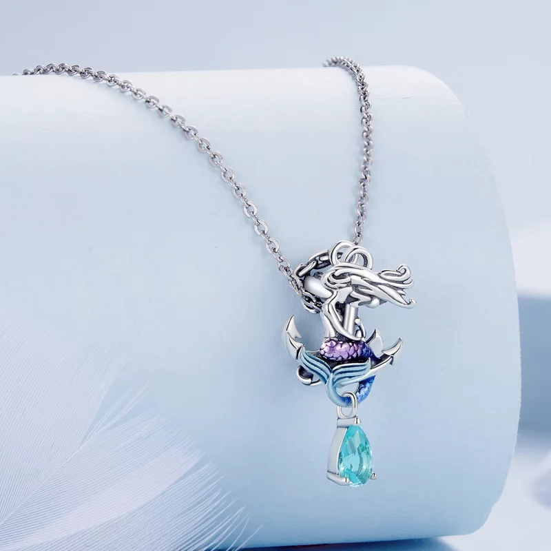 (image pour) Pendentif en forme de sirène et ancre de style Pandora - BSC903 - Afficher 2