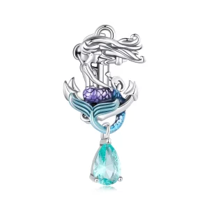 (image pour) Pendentif en forme de sirène et ancre de style Pandora - BSC903