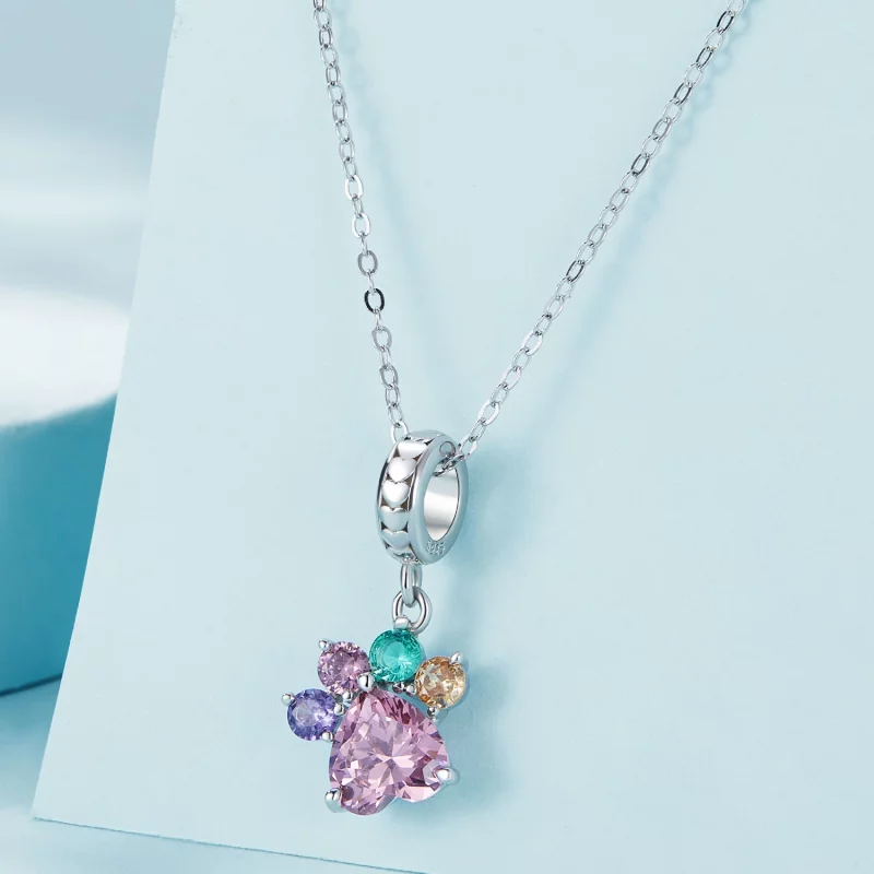 (image pour) Pendentif griffe mignonne coloré de style Pandora - SCC2478 - Afficher 2