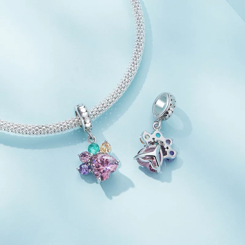 (image pour) Pendentif griffe mignonne coloré de style Pandora - SCC2478 - Afficher 4