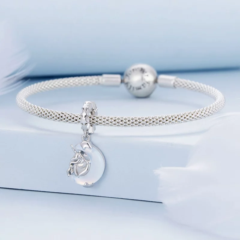 (image pour) Pendentif licorne lune de style Pandora - BSC926 - Afficher 3