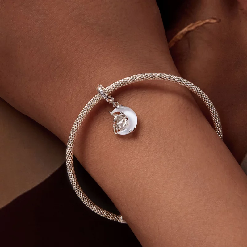 (image pour) Pendentif licorne lune de style Pandora - BSC926 - Afficher 6