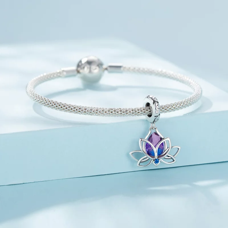 (image pour) Pendentif Lotus Style Pandora - SCC2562 - Afficher 3