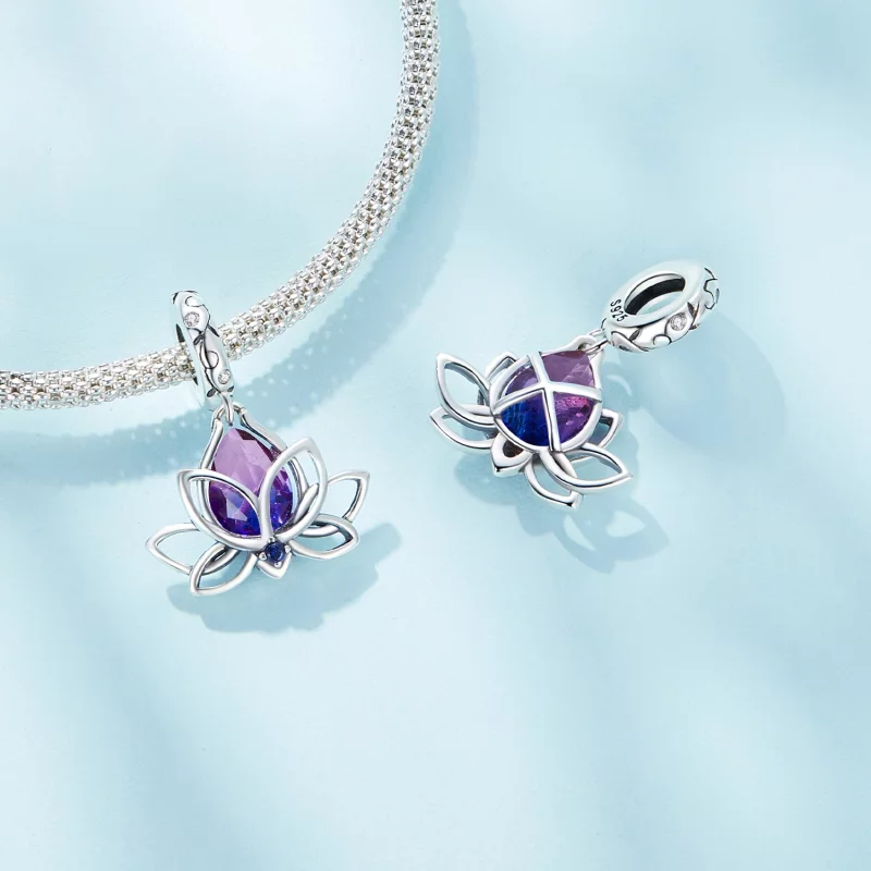 (image pour) Pendentif Lotus Style Pandora - SCC2562 - Afficher 4