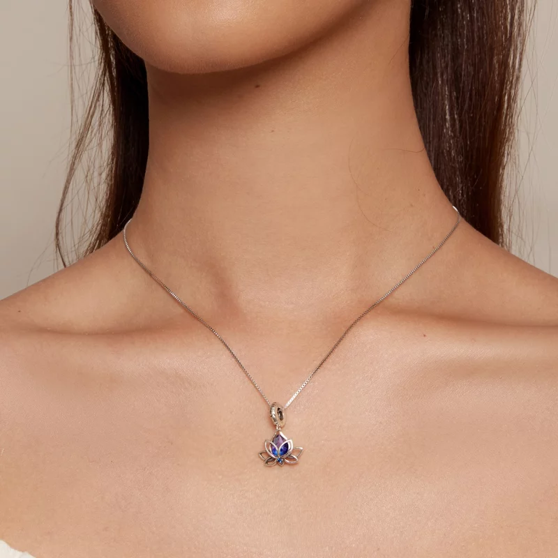 (image pour) Pendentif Lotus Style Pandora - SCC2562 - Afficher 5