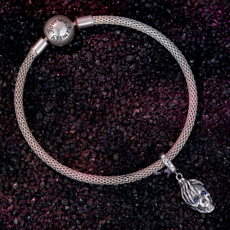 (image pour) Pendentif Pandora Style en forme de crâne pour Halloween - SCC2606 - Afficher 3