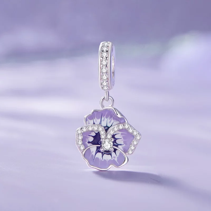 (image pour) Pendentif Pansy de style Pandora - SCC2583 - Afficher 2