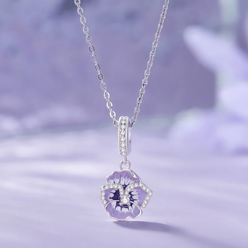 (image pour) Pendentif Pansy de style Pandora - SCC2583 - Afficher 3
