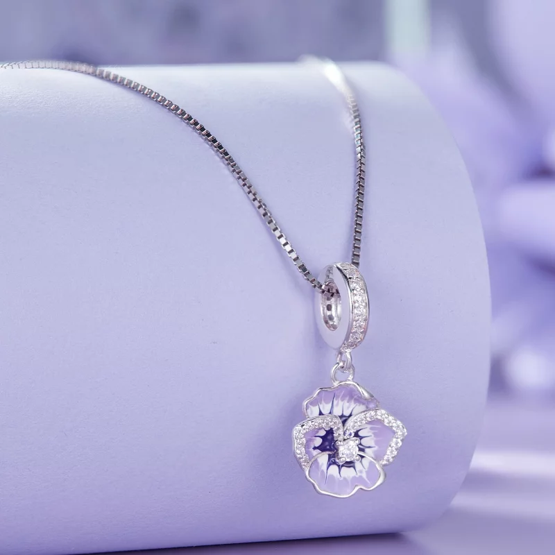 (image pour) Pendentif Pansy de style Pandora - SCC2583 - Afficher 4