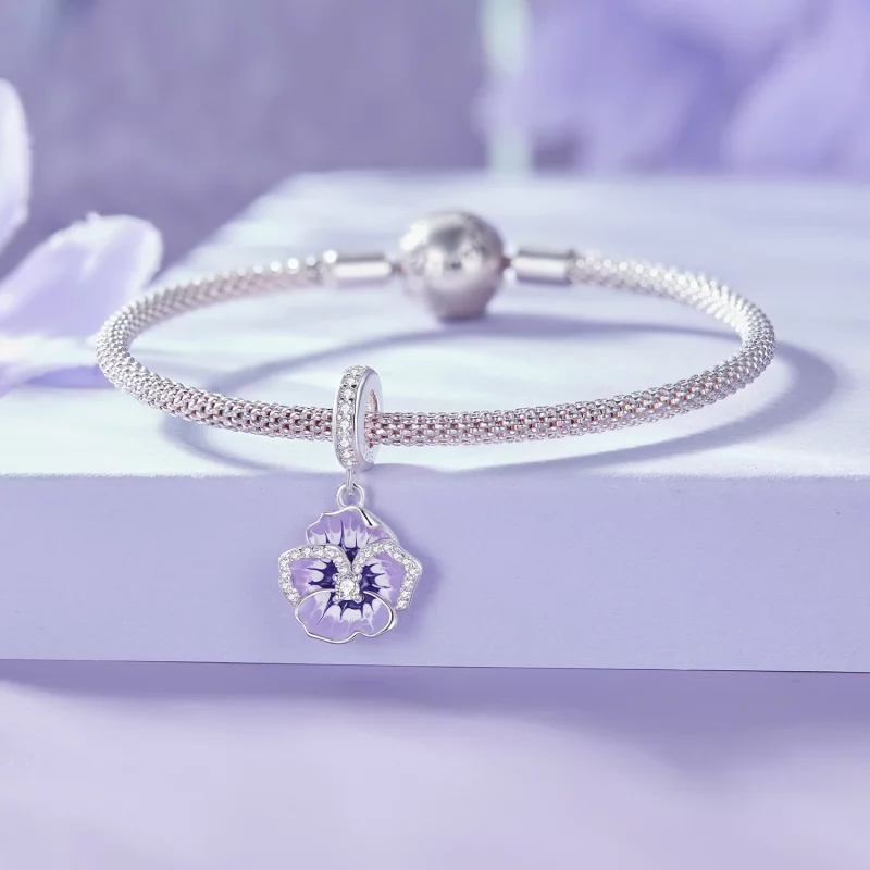 (image pour) Pendentif Pansy de style Pandora - SCC2583 - Afficher 5