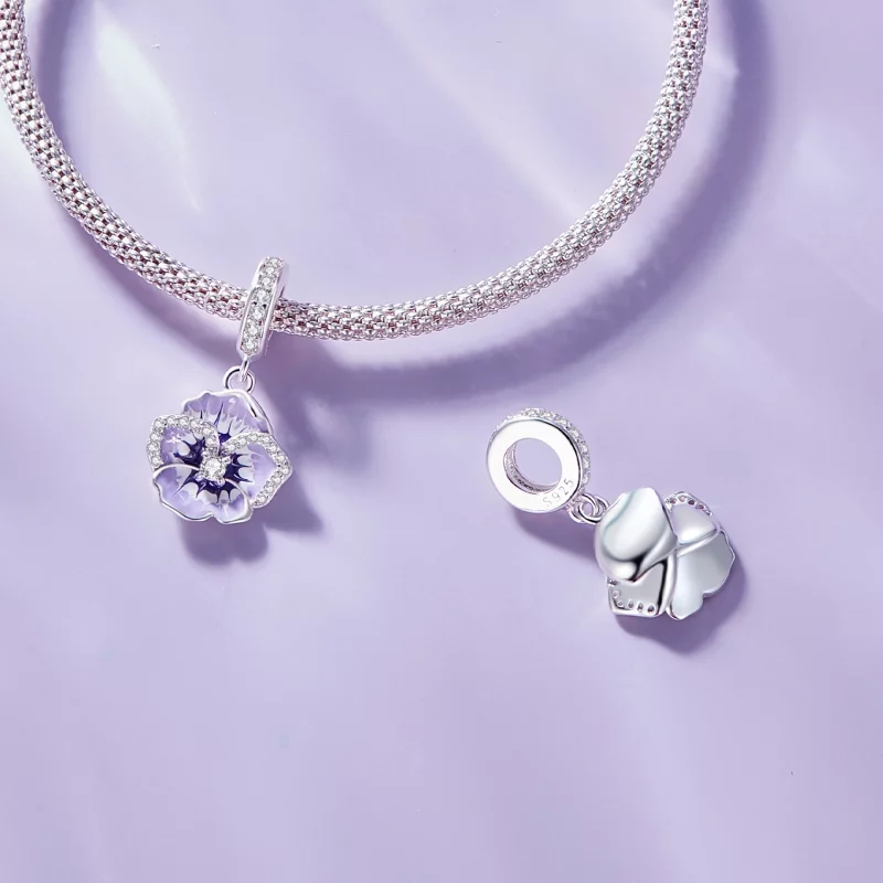 (image pour) Pendentif Pansy de style Pandora - SCC2583 - Afficher 6