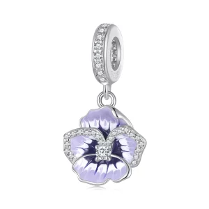 (image pour) Pendentif Pansy de style Pandora - SCC2583