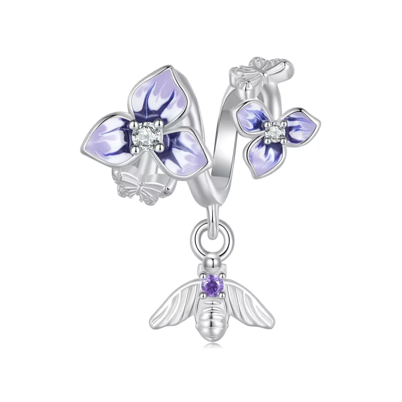 (image pour) Pendentif Pansy style Pandora - SCC2584