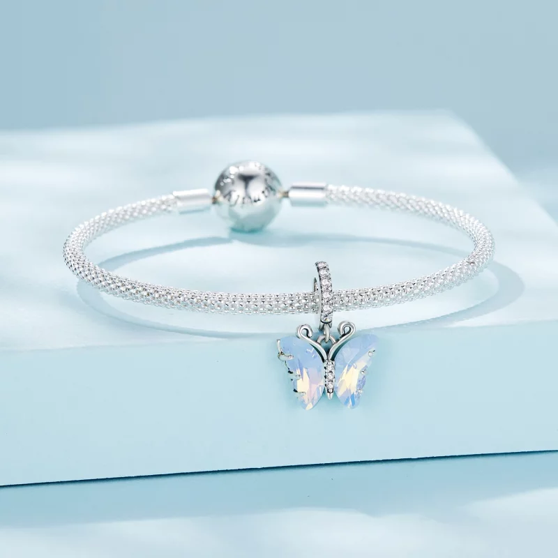 (image pour) Pendentif Papillon Bleu Aurora Style Pandora - SCC2305 - Afficher 3