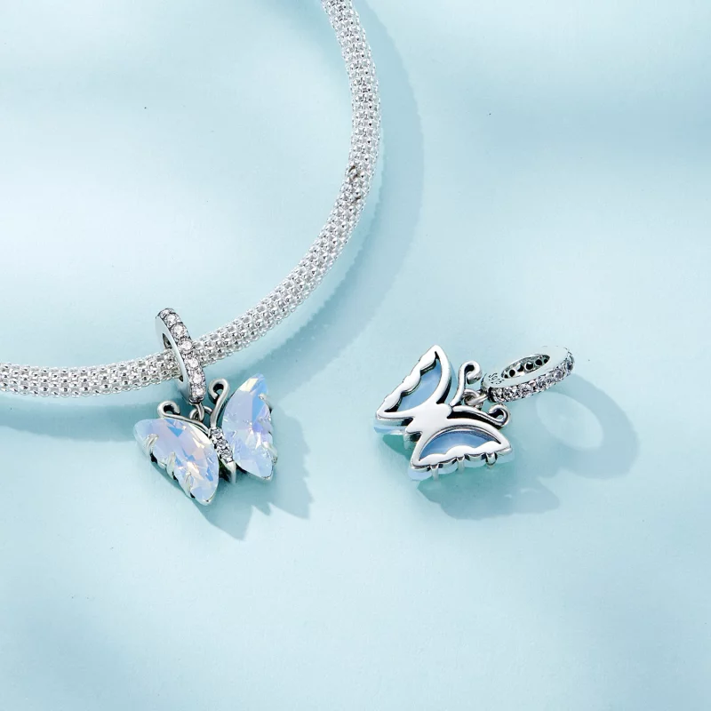 (image pour) Pendentif Papillon Bleu Aurora Style Pandora - SCC2305 - Afficher 4