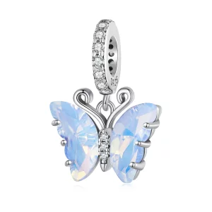 (image pour) Pendentif Papillon Bleu Aurora Style Pandora - SCC2305
