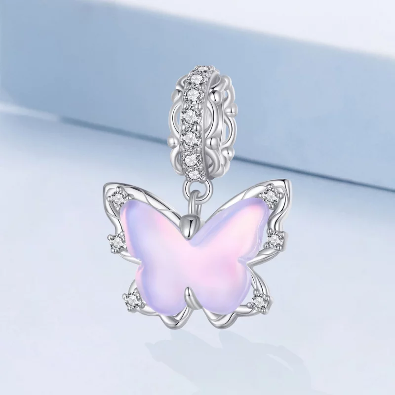 (image pour) Pendentif papillon en dentelle style Pandora - BSC925 - Afficher 2