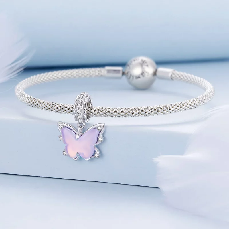 (image pour) Pendentif papillon en dentelle style Pandora - BSC925 - Afficher 3