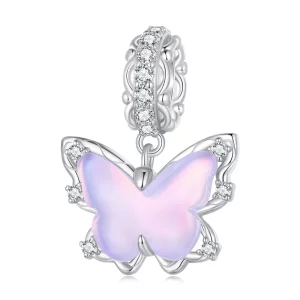 (image pour) Pendentif papillon en dentelle style Pandora - BSC925