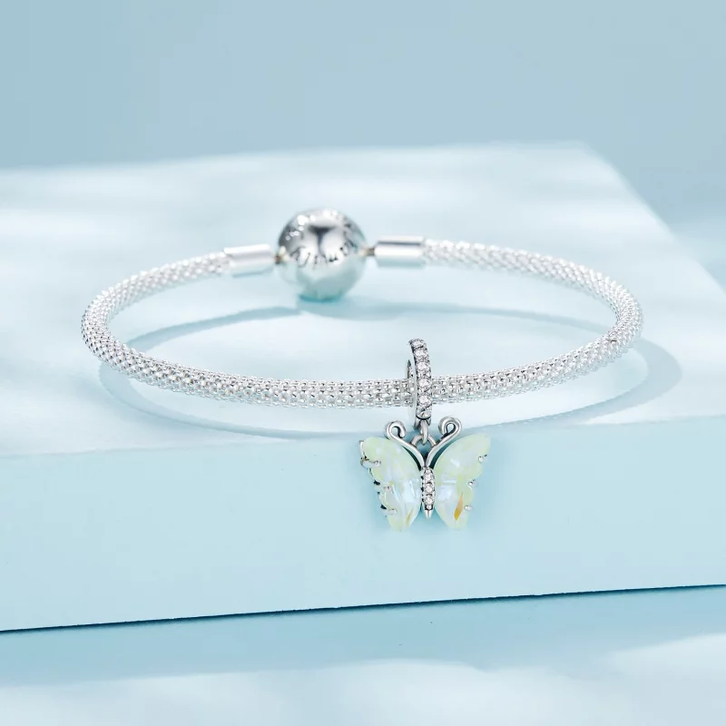 (image pour) Pendentif Papillon Vert Aurora de Style Pandora - SCC2305-GN - Afficher 3